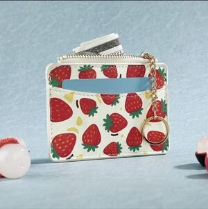 Strawberry Cardholder ID Holder Wallet Keychain